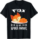 Fox Is My Spirit Animal Funny Gift T-Shirt - T-Shirt | Black