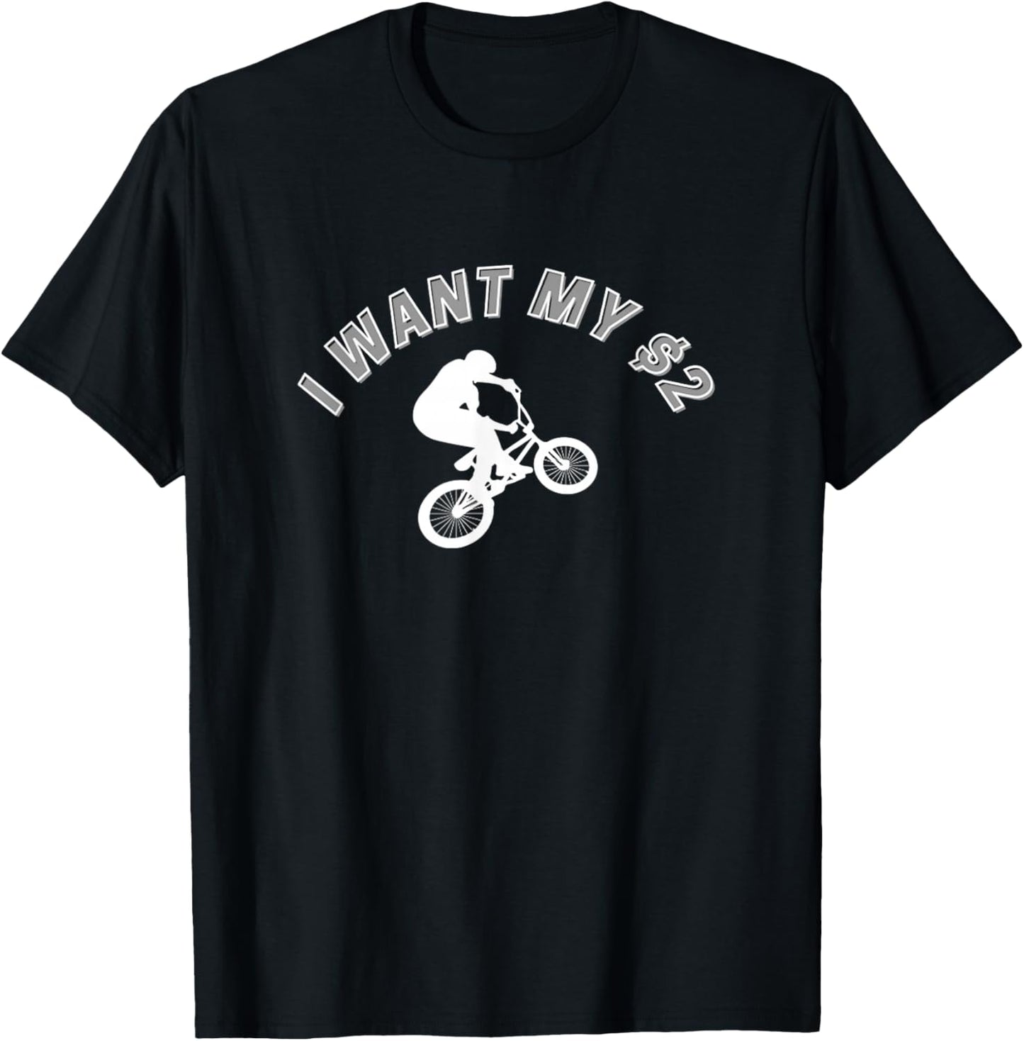 I Want My Two Dollars! Better Off Dead Funny Movie Quote T-Shirt - T-Shirt | Black