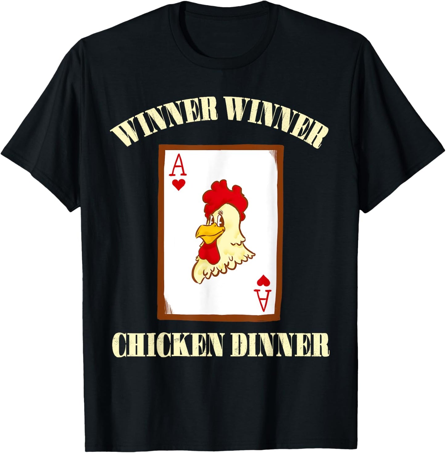 Winner Chicken Lucky Casino Gambling Blackjack T-Shirt - T-Shirt | Black