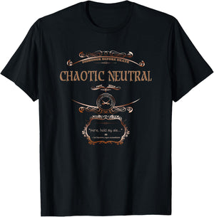 Chaotic Neutral Alignment Gamer Geek RPG T-Shirt - T-Shirt | Black