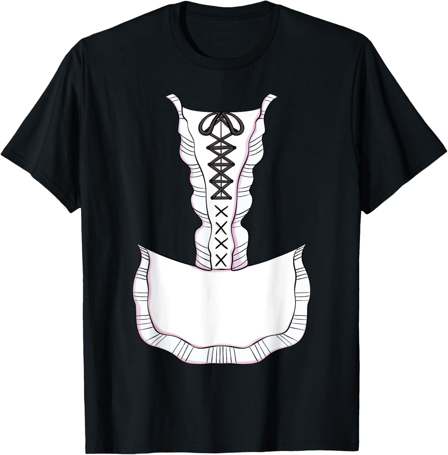 French Maid Costume for Halloween Maid Cosplay T-Shirt - T-Shirt | Black