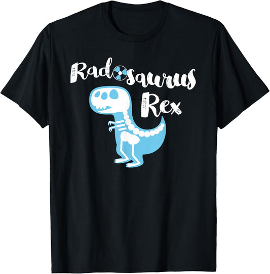 Cute X-Ray Tech , Radiology Dinosaur Graphic Gift T-Shirt - T-Shirt | Black