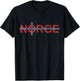 Norge Norway Norwegian Flag Nordic Cross Travel Europe T-Shirt - T-Shirt | Black