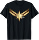 Captain Marvel Gleaming Chest Logo Graphic T-Shirt - T-Shirt | Black