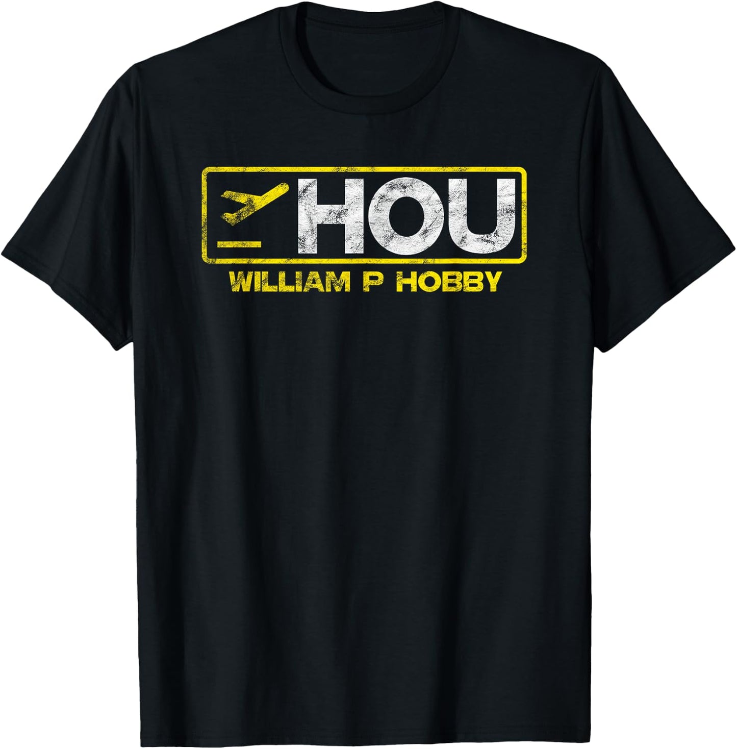 HOU Houston William P Hobby Airport Airport Code T-Shirt - T-Shirt | Black
