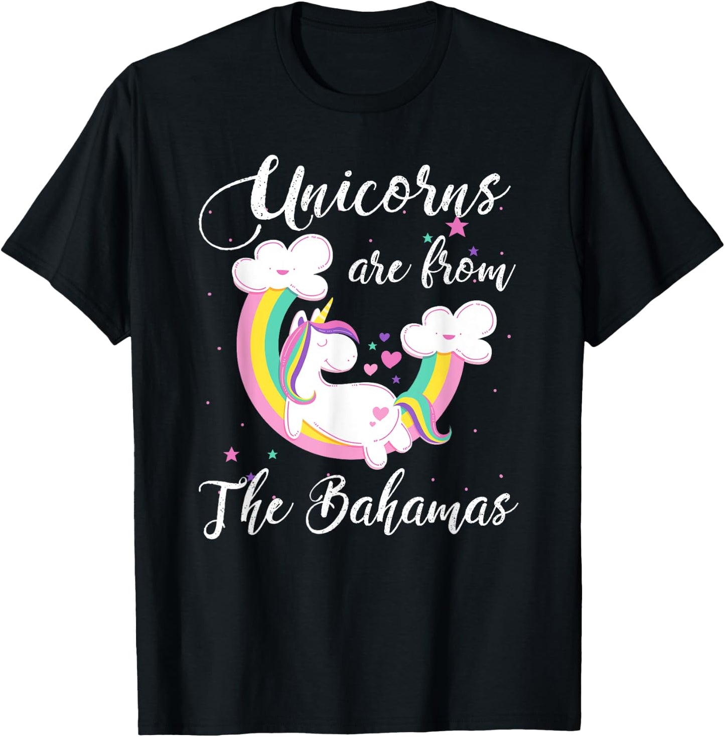 Unicorns Are From The Bahamas / Magical Unicorn Gift T-Shirt - T-Shirt | Black