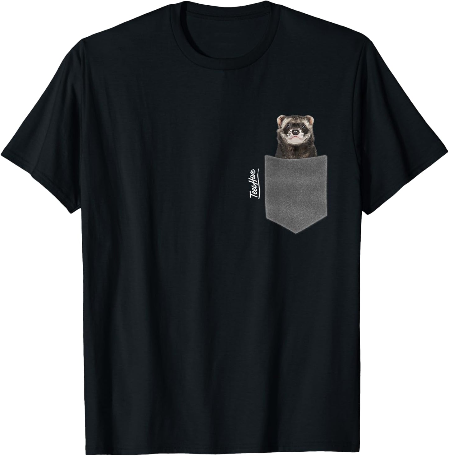Ferret In Pocket - Men Ferret T-Shirt - T-Shirt | Black