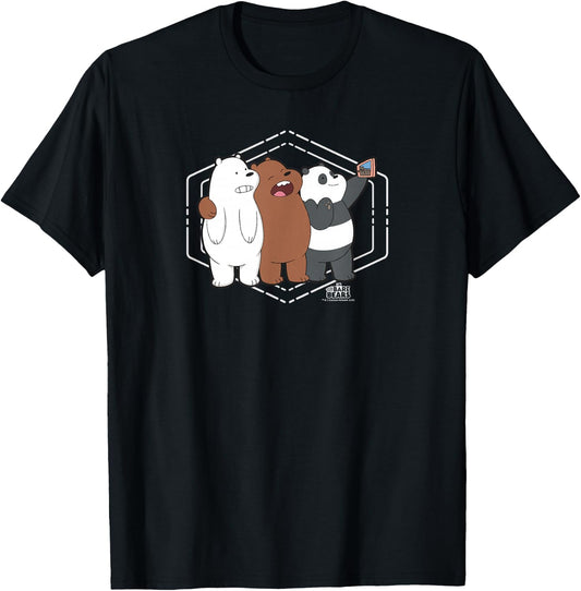 We Bare Bears Selfie T-Shirt - T-Shirt | Black