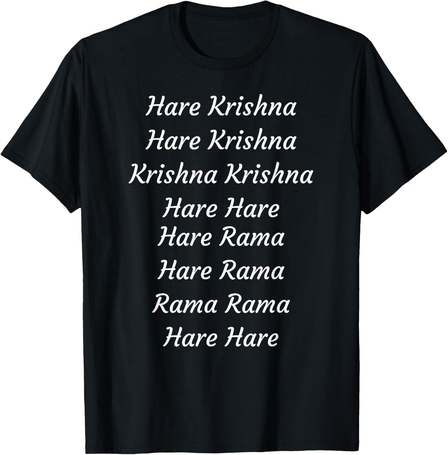Hare Krishna Maha Mantra Devotional Chant T-Shirt - T-Shirt | Black