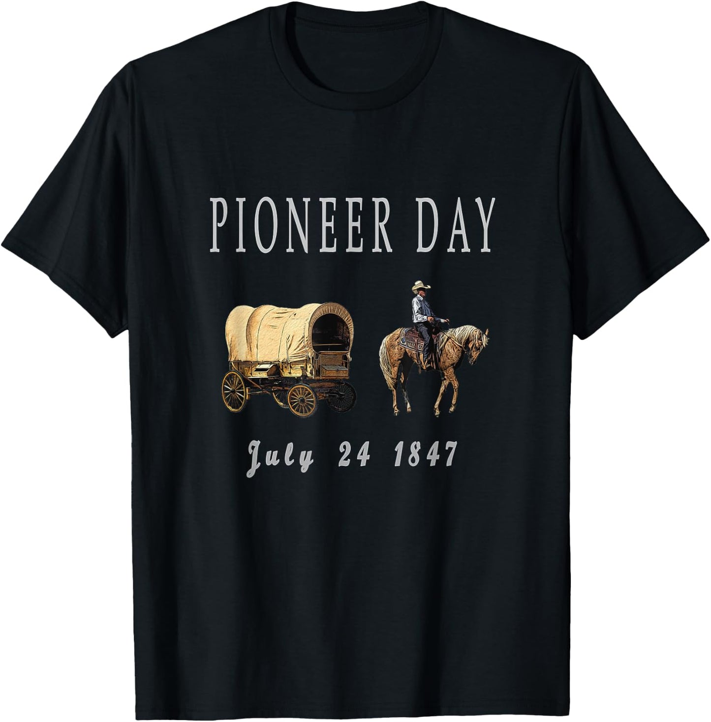 Pioneer Day LDS T-Shirt - T-Shirt | Black