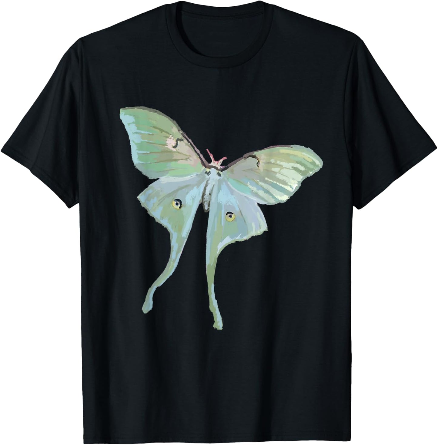 Moon Luna Moth T Shirt T-Shirt - T-Shirt | Black