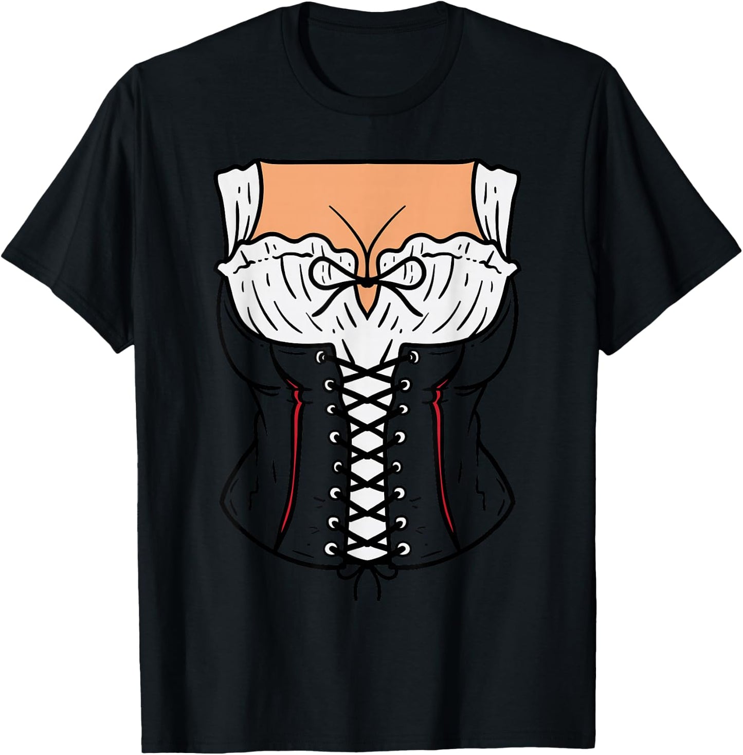 Dirndl Dress Costume DIY Easy Lazy Halloween Oktoberfest T-Shirt - T-Shirt | Black