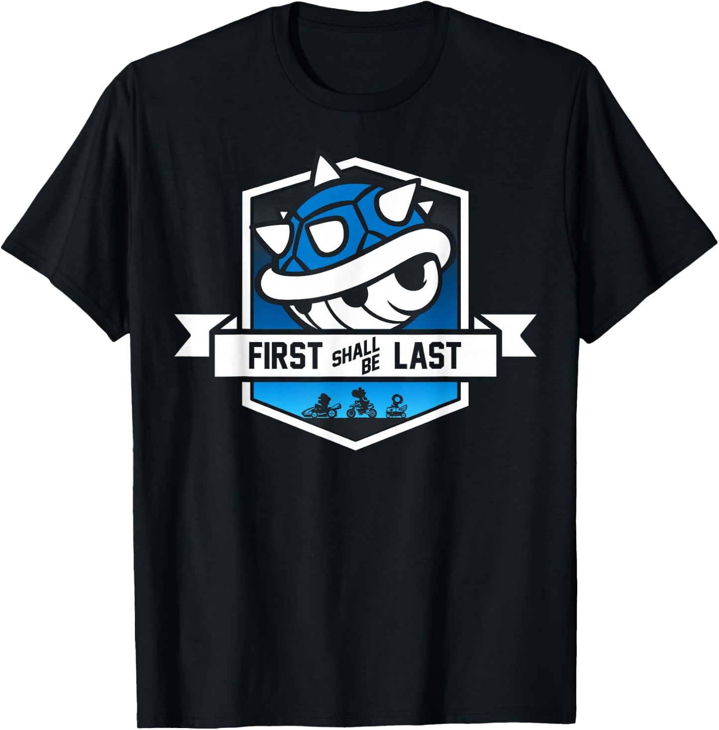 Nintendo Mario Kart Spiny Shell Banner Graphic T-Shirt - T-Shirt | Black