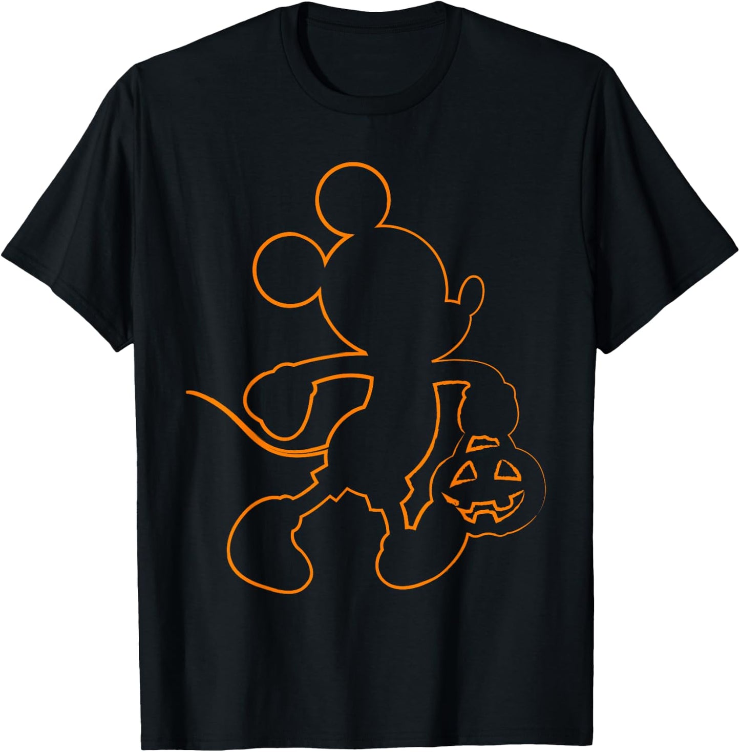 Disney - Mickey Mouse Halloween Outline T-Shirt - T-Shirt | Black