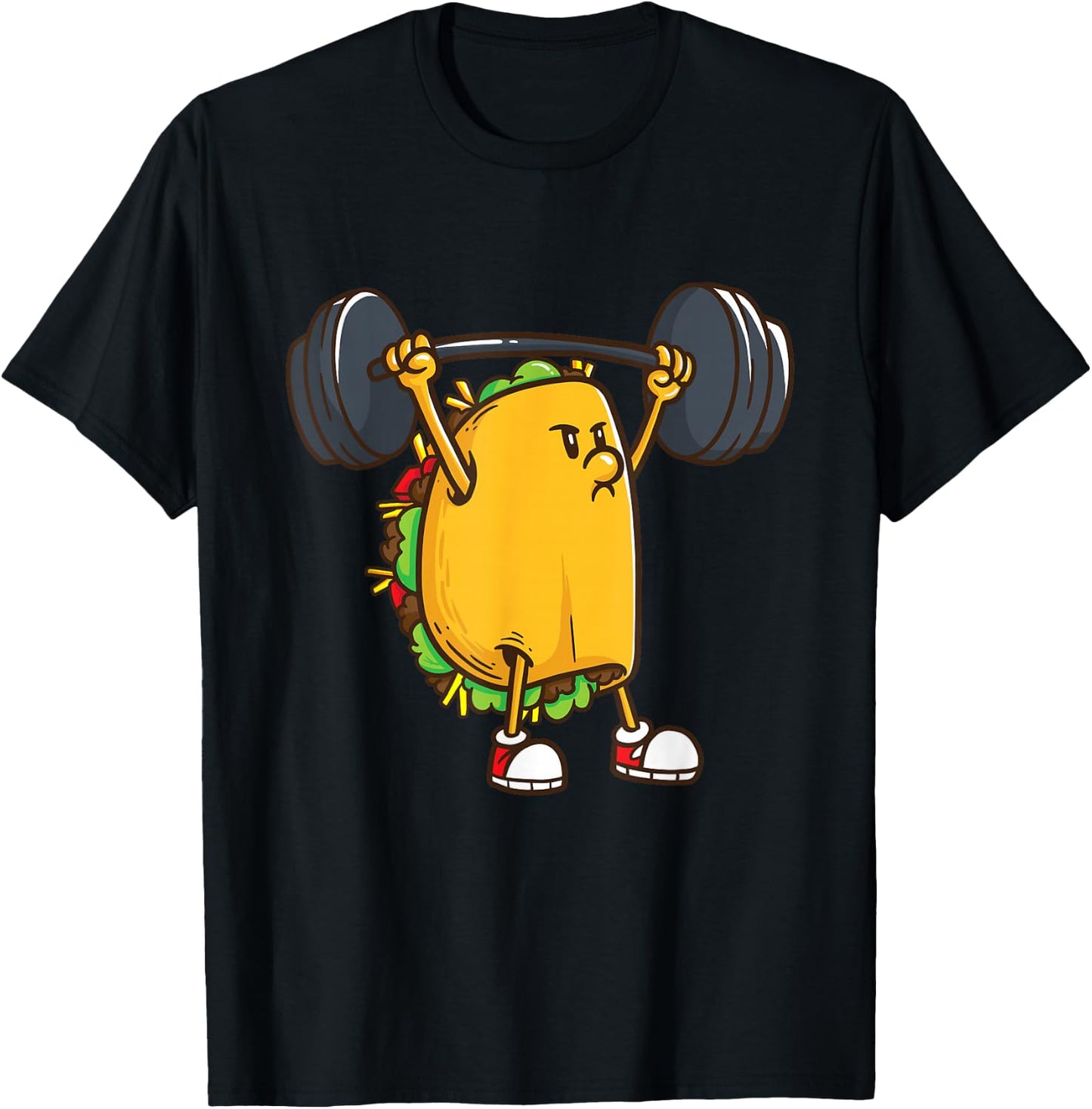 Funny Tacos Powerlifting Weightlifting Gym Workout Girls T-Shirt - T-Shirt | Black