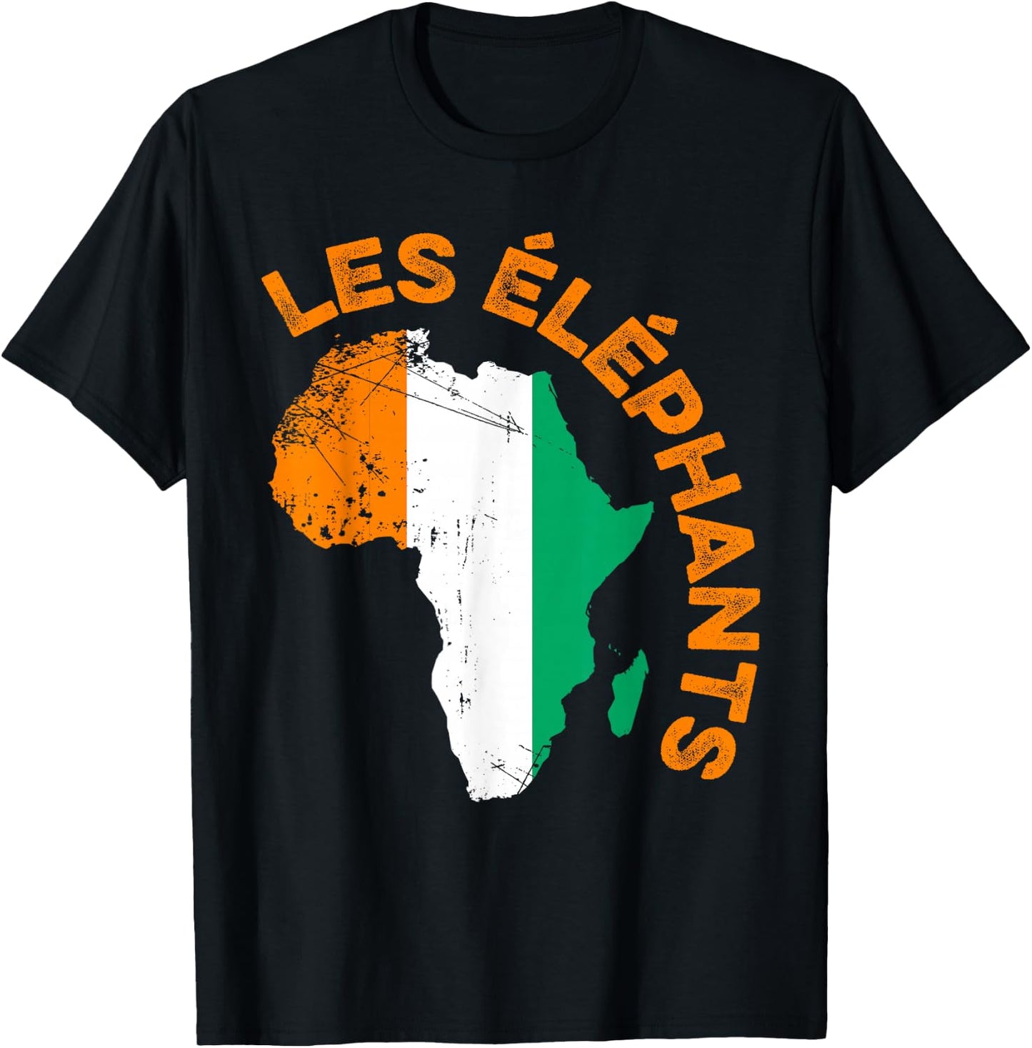 Les Elephants Cote d'Ivoire Soccer T-Shirt - T-Shirt | Black