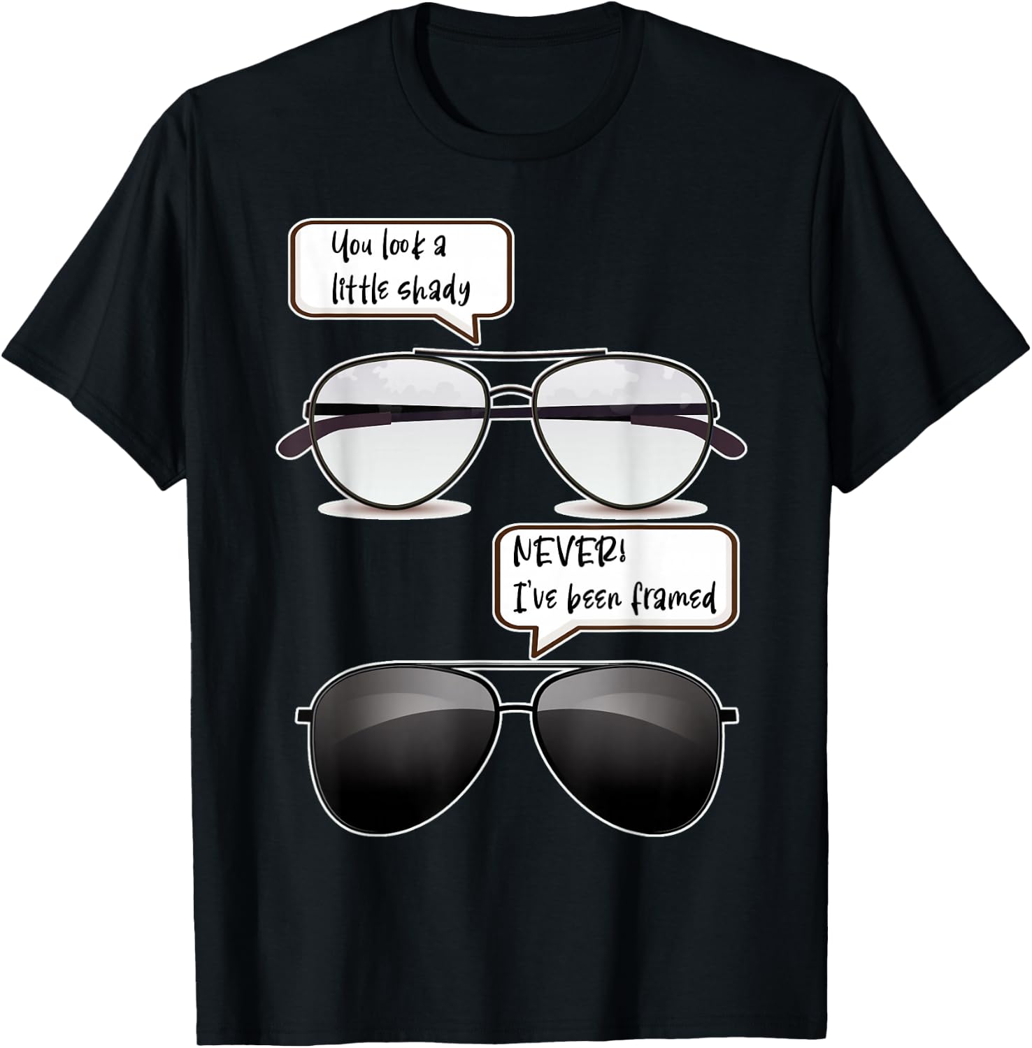 Optician Shady Or Framed Funny Optometry T-Shirt - T-Shirt | Black