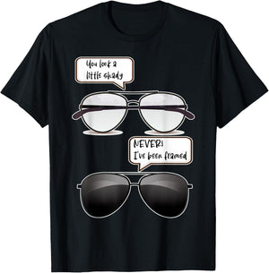 Optician Shady Or Framed Funny Optometry T-Shirt - T-Shirt | Black