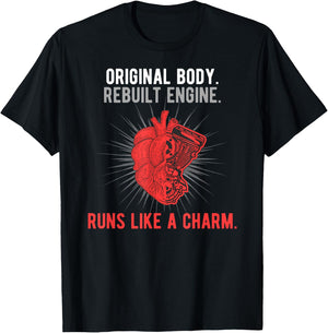 Original Body Rebuilt Engine Runs Like A Charm T-Shirt - T-Shirt | Black