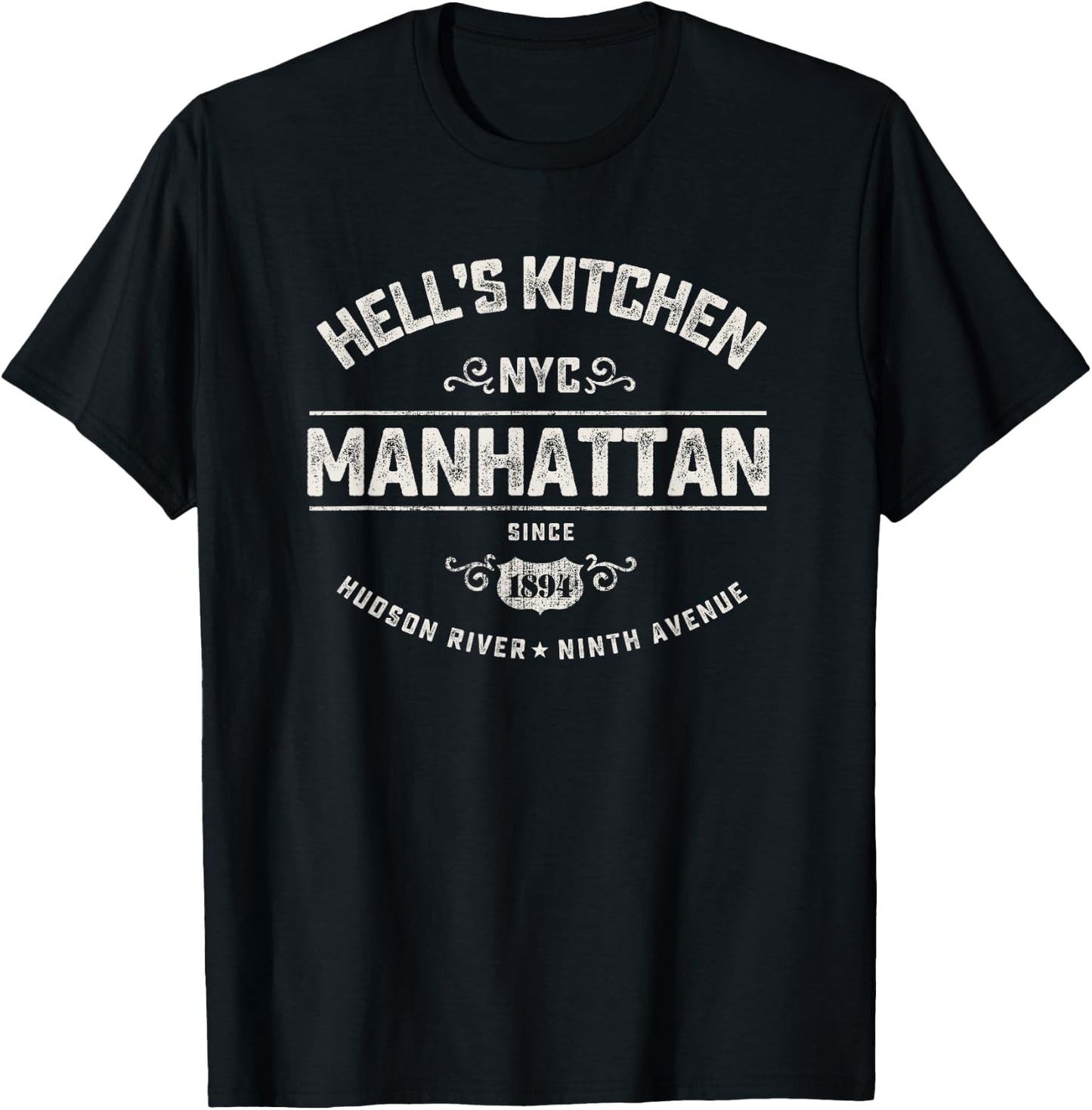 Hell s Kitchen New York City Cool Vintage T-Shirt - T-Shirt | Black