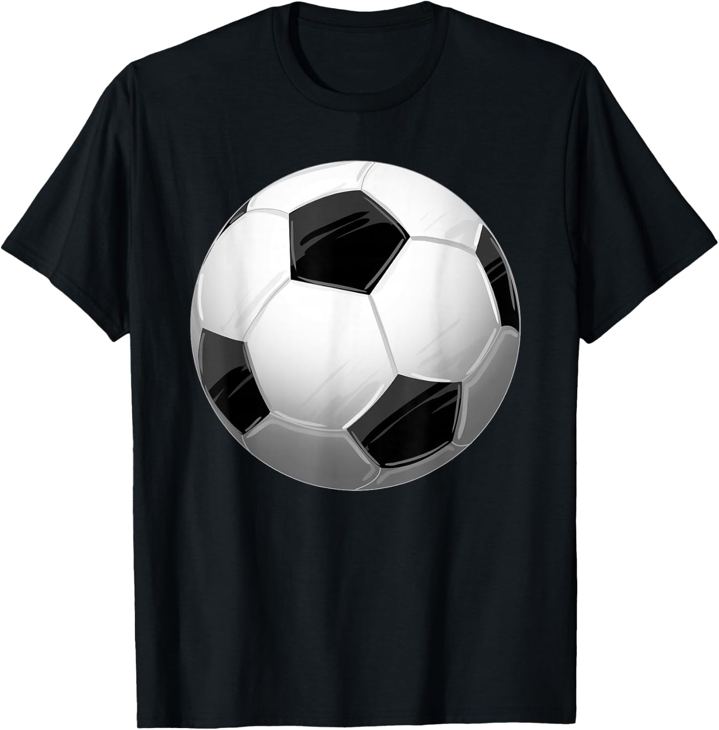 Black White Soccer Ball Cool Sports Football Player Gift T-Shirt - T-Shirt | Black