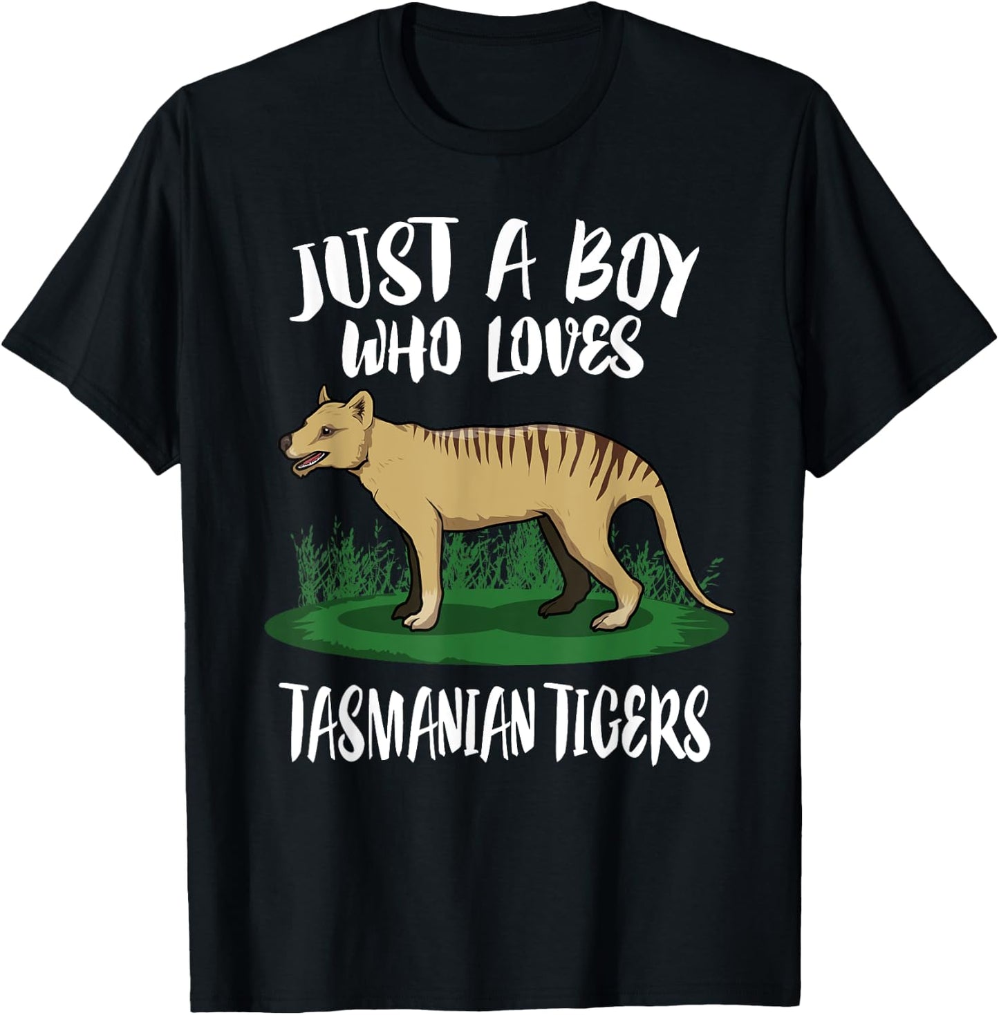 Just A Boy Who Loves Tasmanian Tigers Gift T-Shirt - T-Shirt | Black