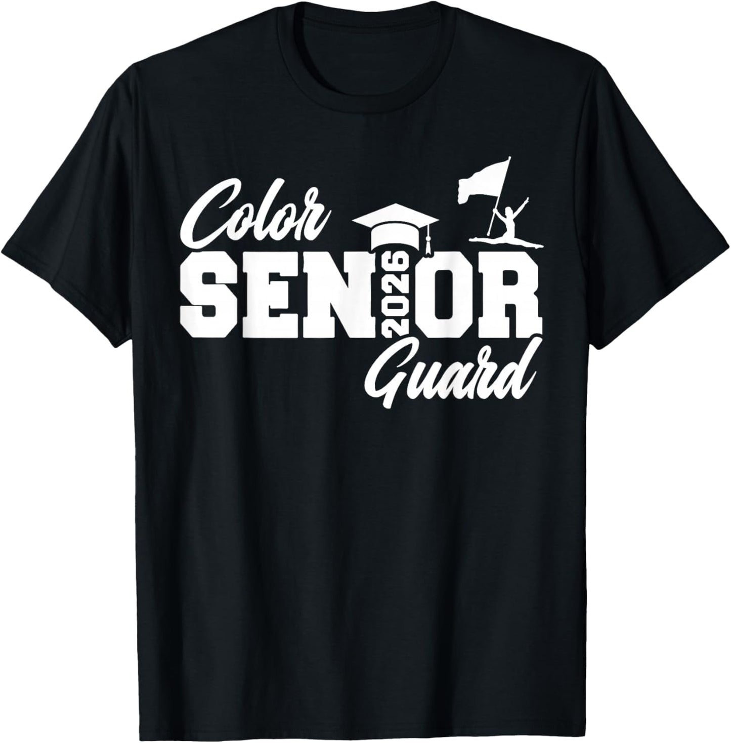 Color Guard Senior 2026 Class of 2026 Senior Color Guard T-Shirt - T-Shirt | Black