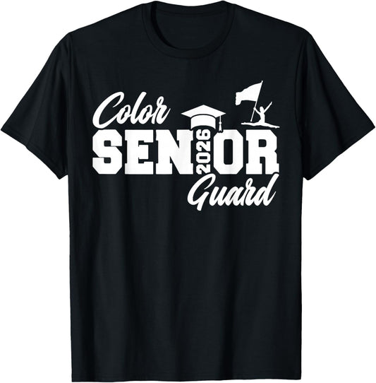 Color Guard Senior 2026 Class of 2026 Senior Color Guard T-Shirt - T-Shirt | Black