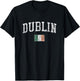 Dublin Ireland Vintage Sports Design Irish Flag T-Shirt - T-Shirt | Black