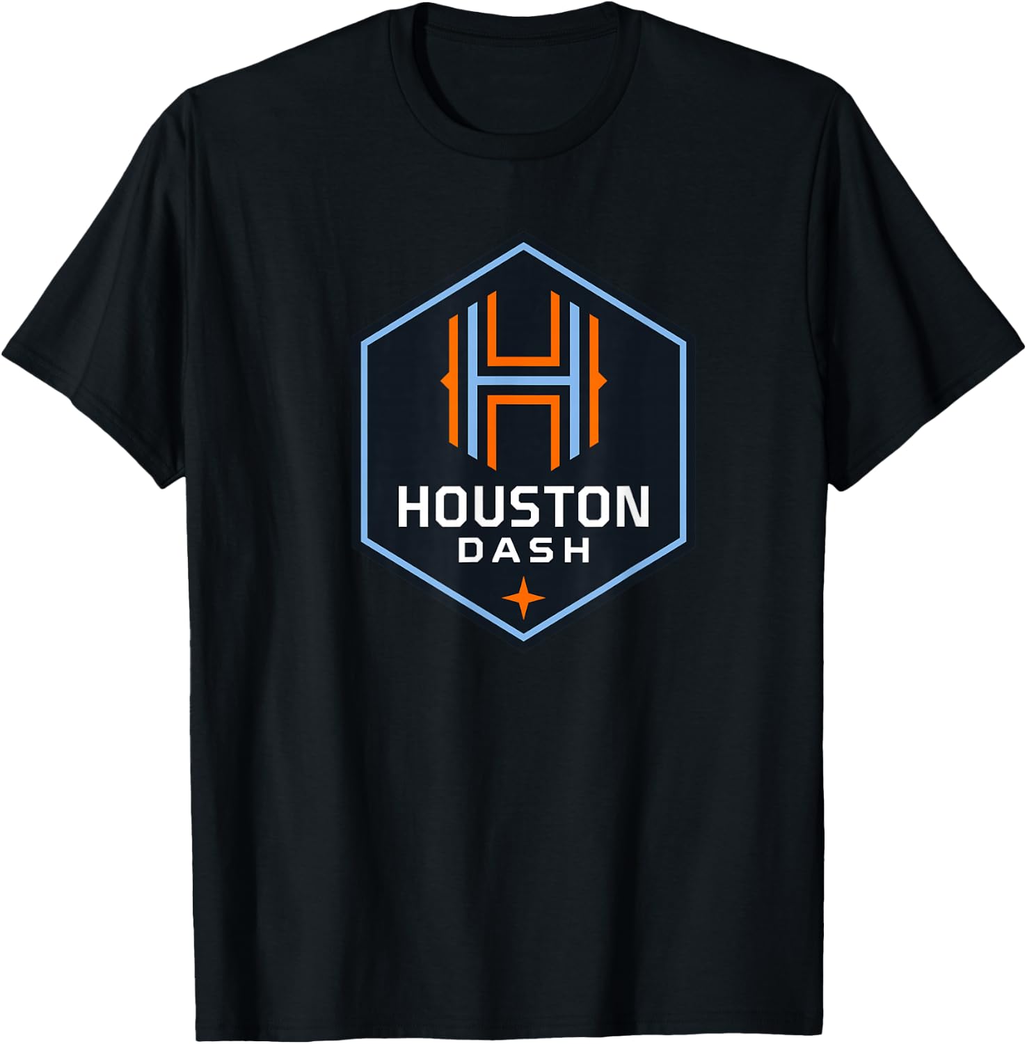 Officially Licensed NWSL Houston Dash FC T-Shirt - T-Shirt | Black