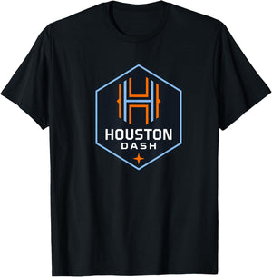 Officially Licensed NWSL Houston Dash FC T-Shirt - T-Shirt | Black
