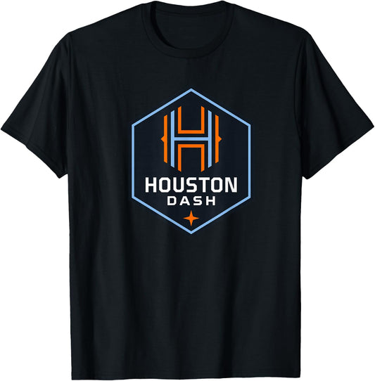 Officially Licensed NWSL Houston Dash FC T-Shirt - T-Shirt | Black