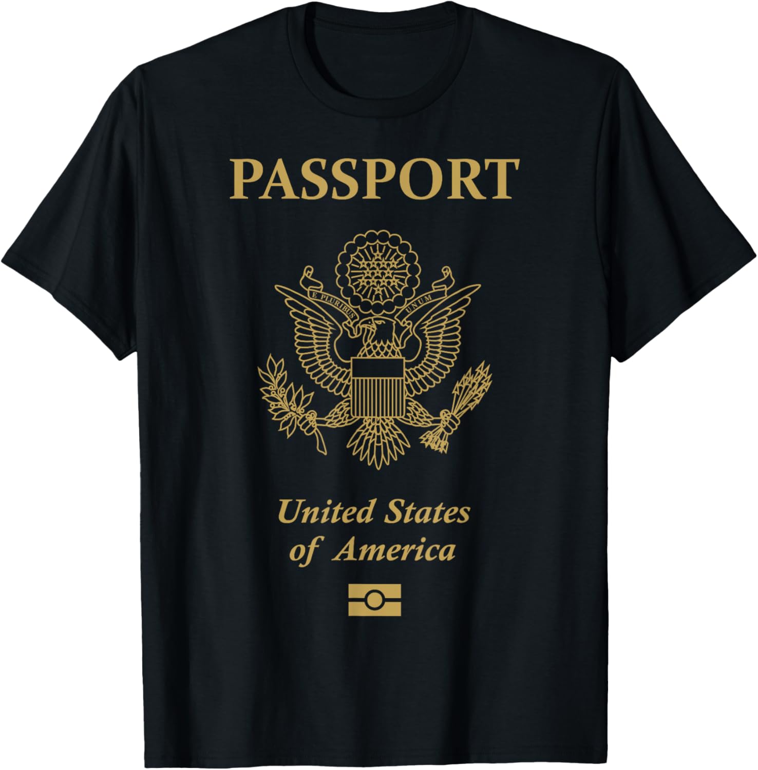 Proud American Usa 4th july Travelers US Passport Vintage T-Shirt - T-Shirt | Black