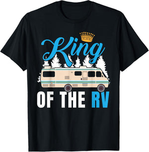 King of The RV Camper RV Owner Funny Gift T Shirt for Dad T-Shirt - T-Shirt | Black