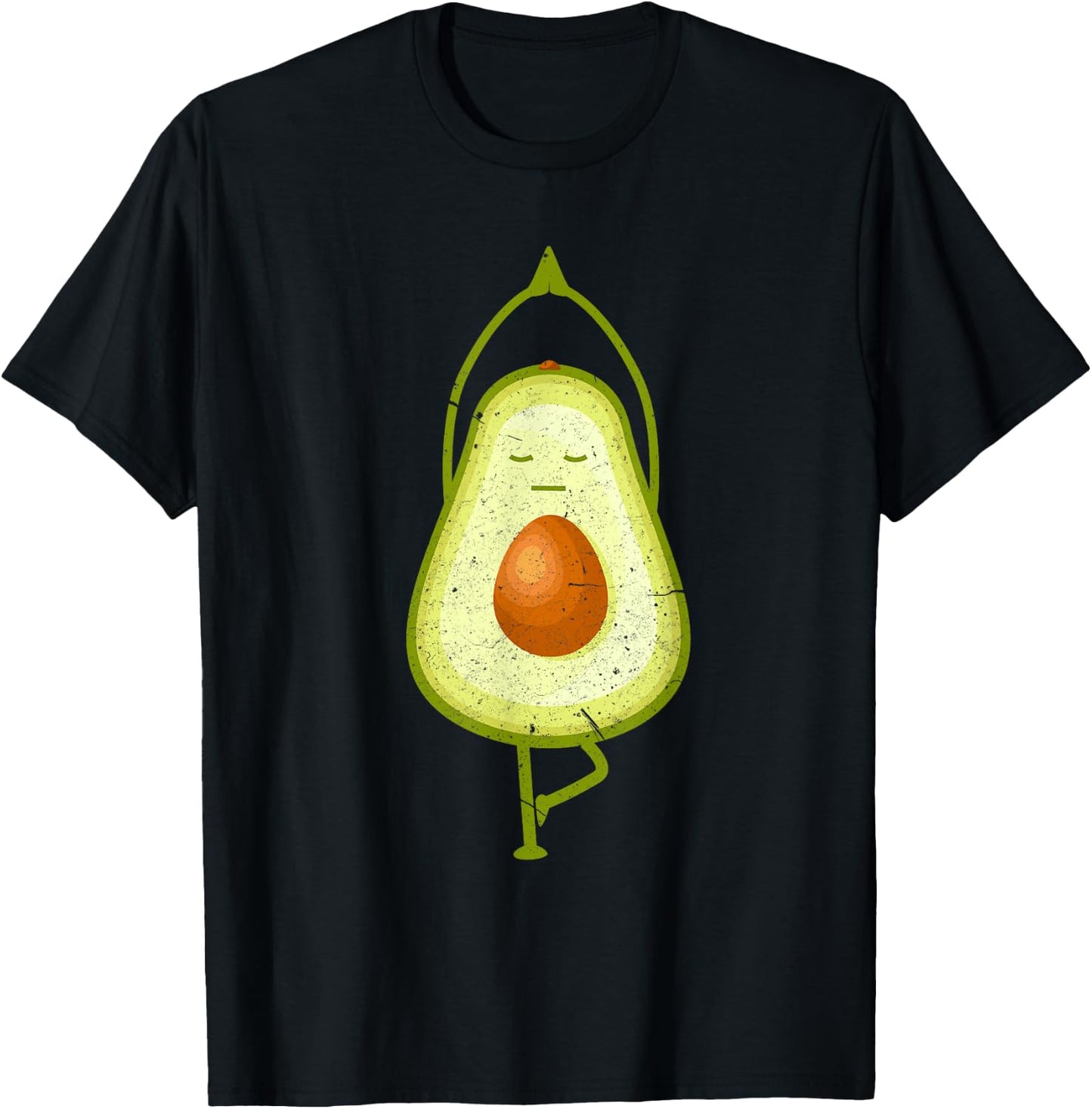 Avocado Yoga Funny Namaste Meditation Vegan T-Shirt - T-Shirt | Black