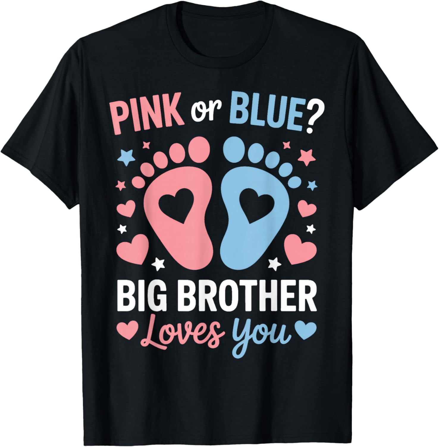 Big Brother Loves You Gender Reveal Toddler Event T-Shirt - T-Shirt | Black