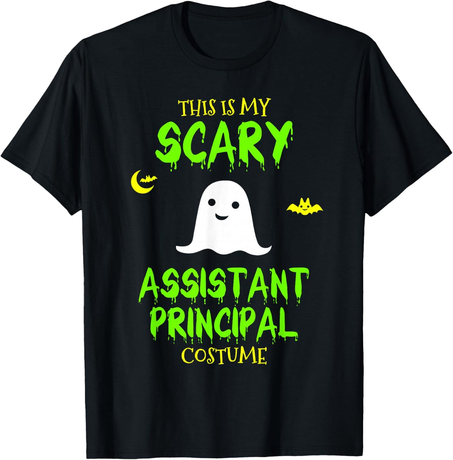 Scary Assistant Principal Costume Halloween Lazy Easy T-Shirt - T-Shirt | Black