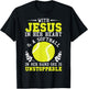 Christian Softball Religious Baseball Gift T-Shirt - T-Shirt | Black