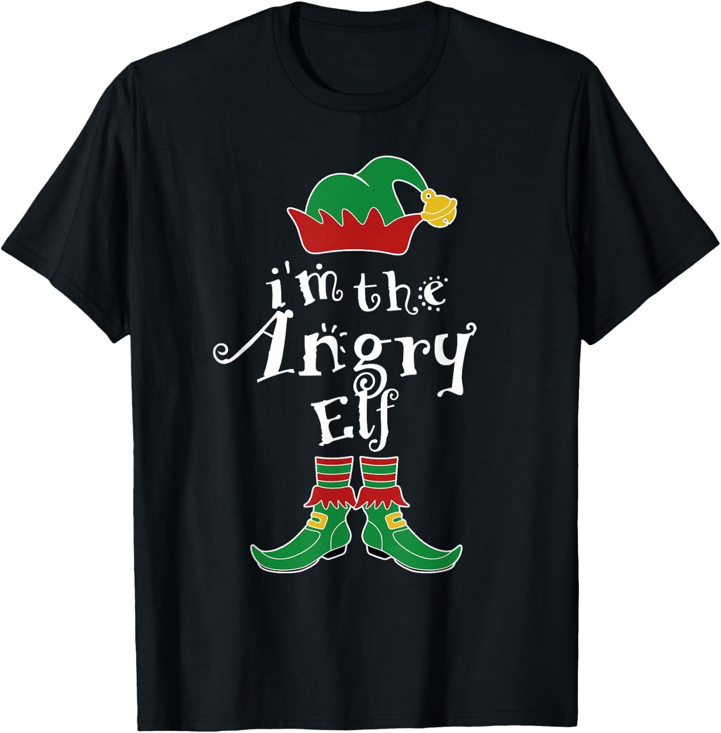 I'm The Angry Elf Family Matching Funny T-Shirt - T-Shirt | Black
