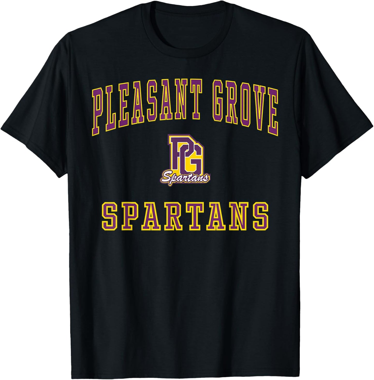 Pleasant Grove High School Spartans C1 T-Shirt - T-Shirt | Black