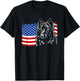 Proud Belgian Sheepdog American Flag patriotic dog gift Women Kids Men T-Shirt - T-Shirt | Black