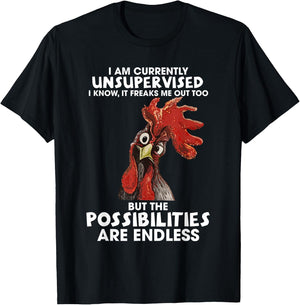 I am currently unsupervised i know it freaks me out too T-Shirt - T-Shirt | Black