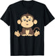 Cute Monkey T-Shirt - T-Shirt | Black