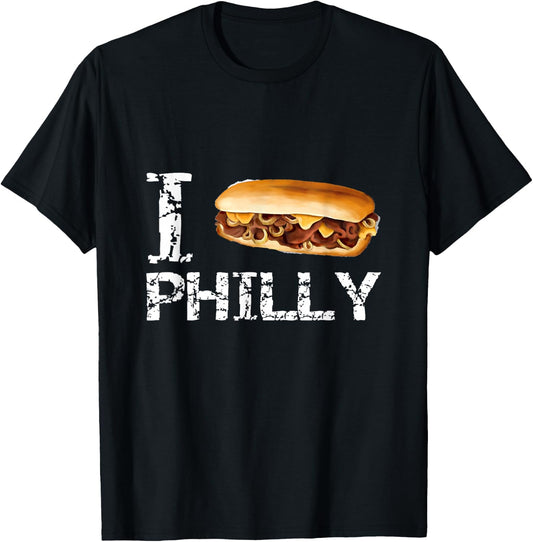 Official I Love Philly Cheesesteak Shirt T-Shirt - T-Shirt | Black