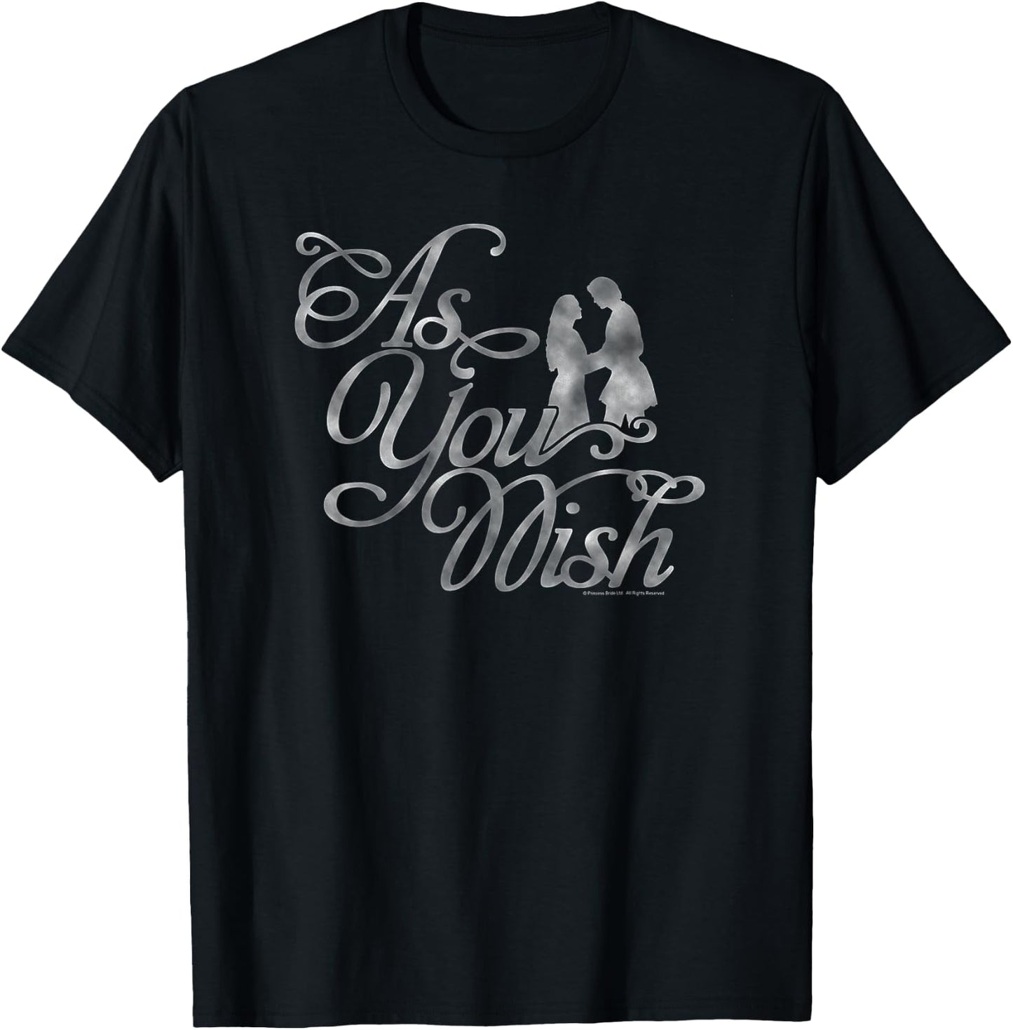The Princess Bride As You Wish Script Retro Movie T-Shirt - T-Shirt | Black