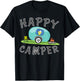 Camping - Happy Camping Trailer Camper T-Shirt - T-Shirt | Black