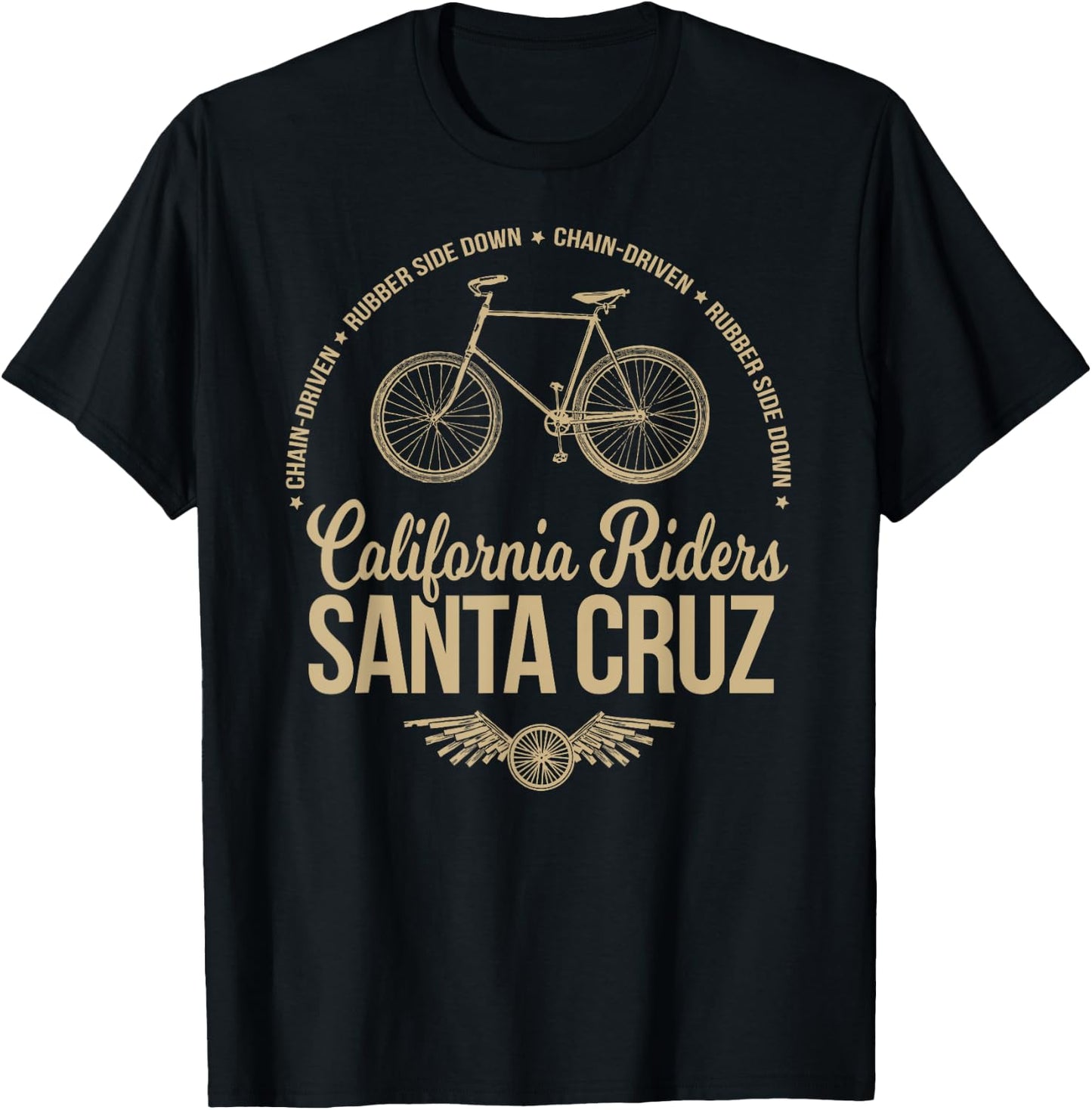 California Riders - Santa Cruz Bicycle Cycling T-Shirt - T-Shirt | Black
