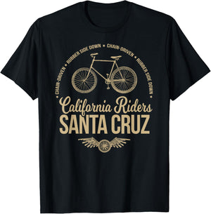 California Riders - Santa Cruz Bicycle Cycling T-Shirt - T-Shirt | Black