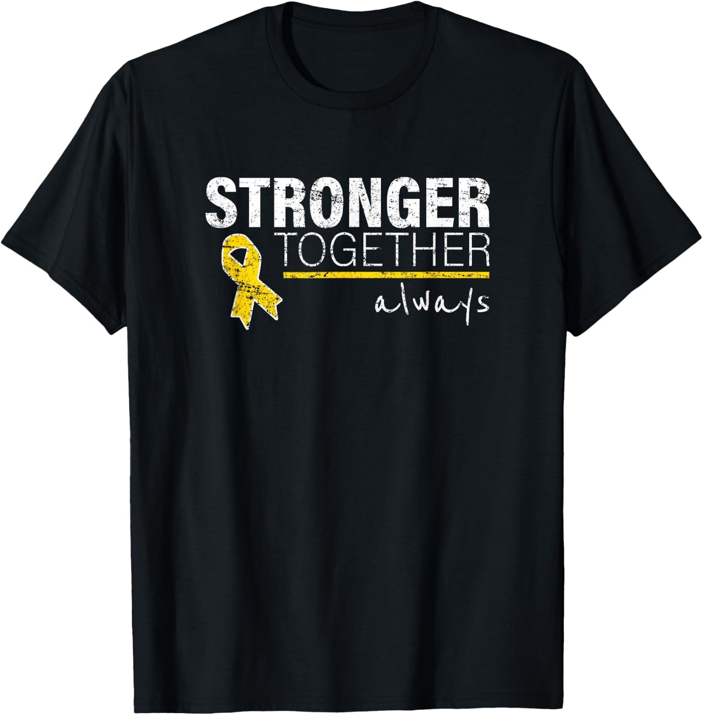 Childhood Cancer Awareness Gold Ribbon Gift Men Women Kid T-Shirt - T-Shirt | Black