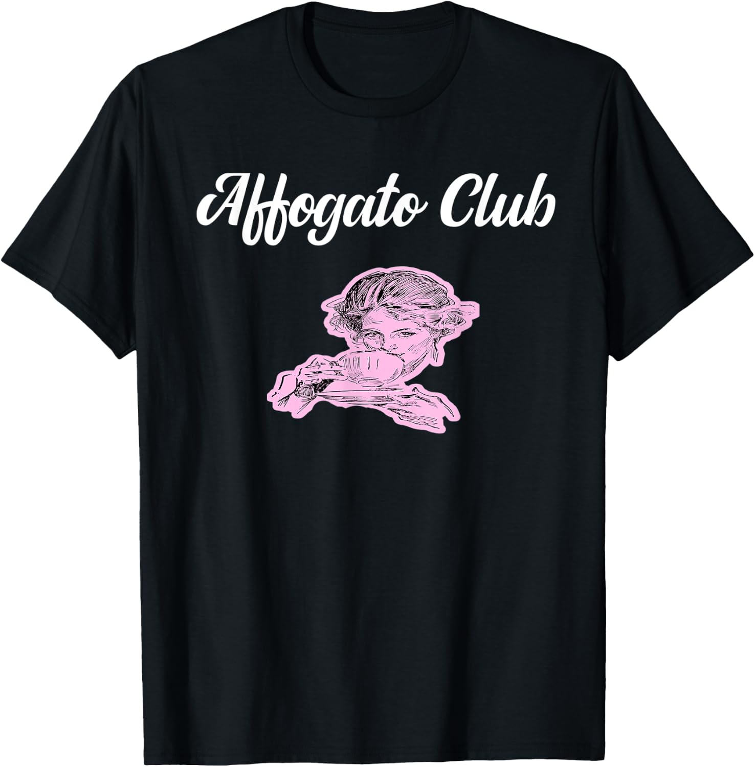 Affogato Al Caffe Ice Cream Coffee Dessert Lover Gift T-Shirt - T-Shirt | Black